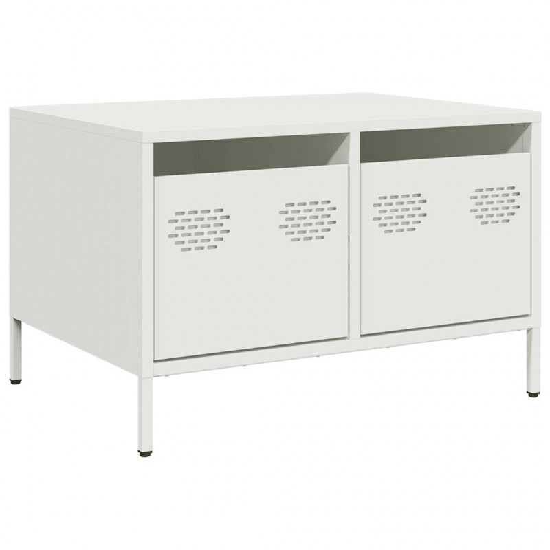 Szafka RTV, biała, 68x50x43,5 cm, stal walcowana na zimno