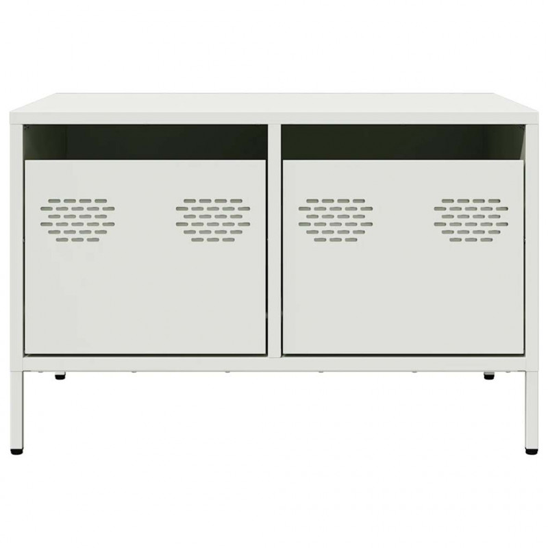 Szafka RTV, biała, 68x50x43,5 cm, stal walcowana na zimno