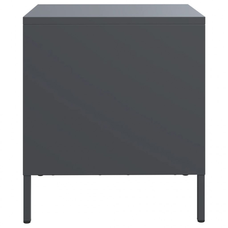 Szafka nocna, antracytowa, 35x39x43,5 cm, stal