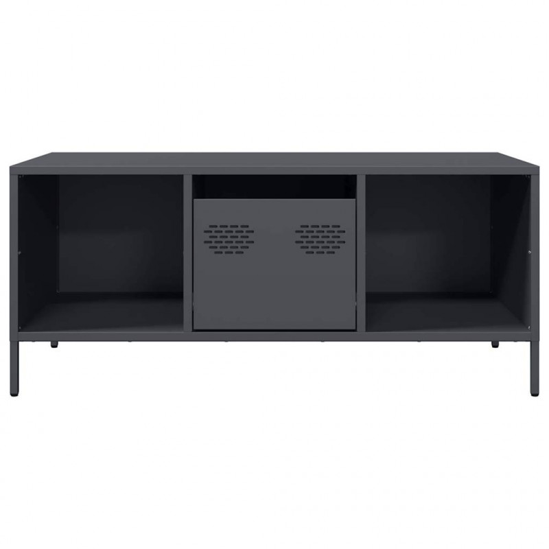 Stolik kawowy, antracyt, 101,5x50x43,5 cm, stal