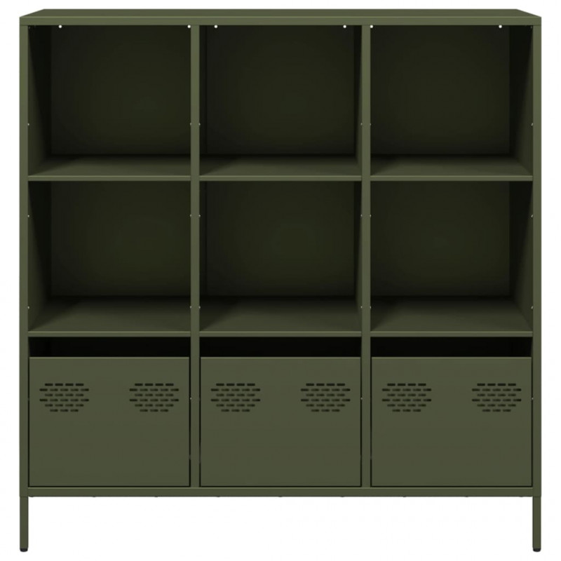 Szafka, oliwkowa, 101,5x39x103,5 cm, stal