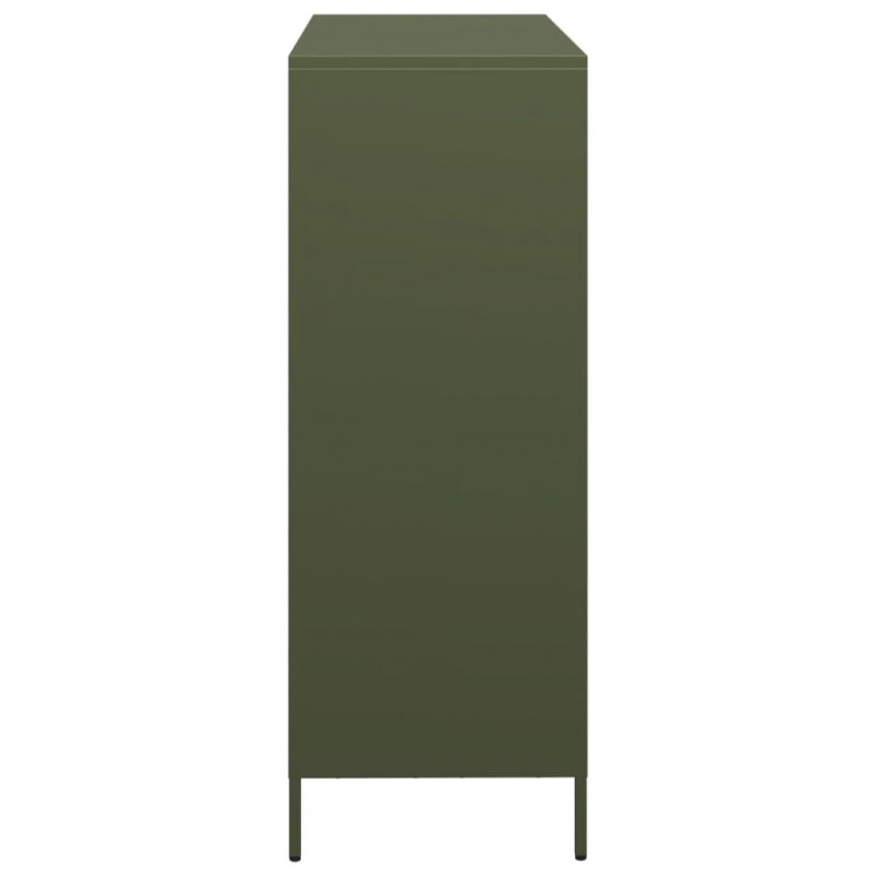 Szafka, oliwkowa, 101,5x39x103,5 cm, stal