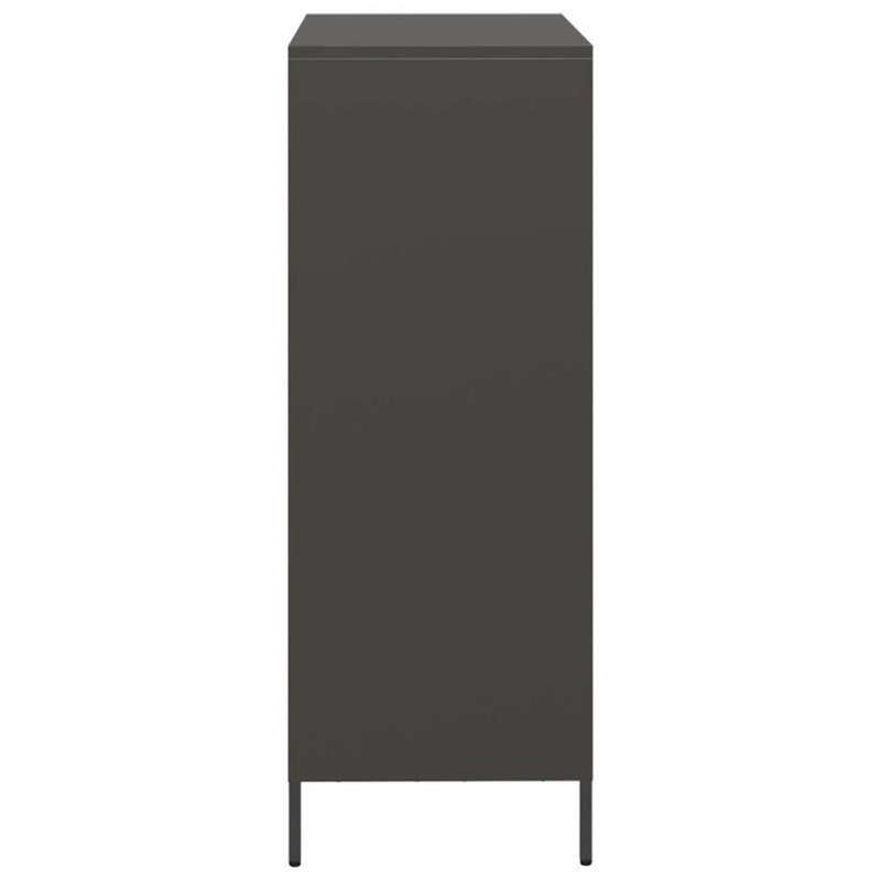 Szafka, czarna, 39x35x103,5 cm, stal