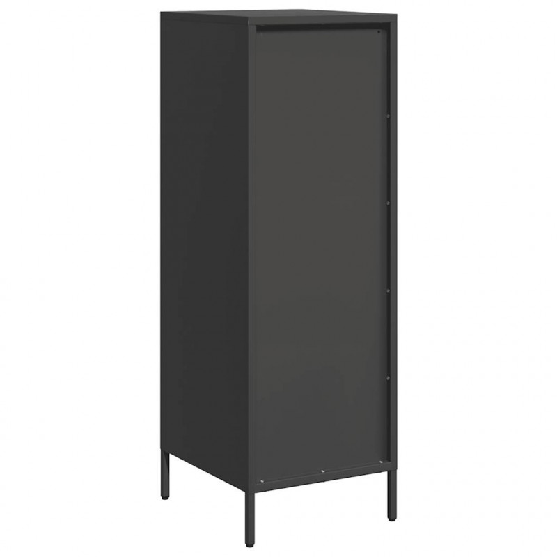 Szafka, czarna, 39x35x103,5 cm, stal