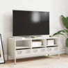 Szafka RTV, biała, 101,5x39x43,5 cm, stal walcowana na zimno