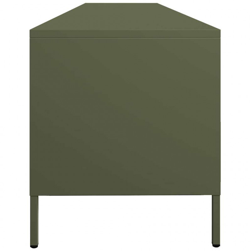 Szafka RTV, oliwkowa, 202x39x43,5 cm, stal walcowana na zimno