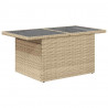 5-cz. zestaw mebli ogrodowych z poduszkami, beżowy, polirattan