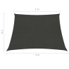 Żagiel przeciwsłoneczny, 160 g/m², antracytowy, 3/4x3 m, HDPE
