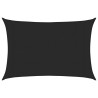 Żagiel przeciwsłoneczny, 160 g/m², czarny, 3x4 m, HDPE