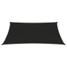 Żagiel przeciwsłoneczny, 160 g/m², czarny, 3x4 m, HDPE