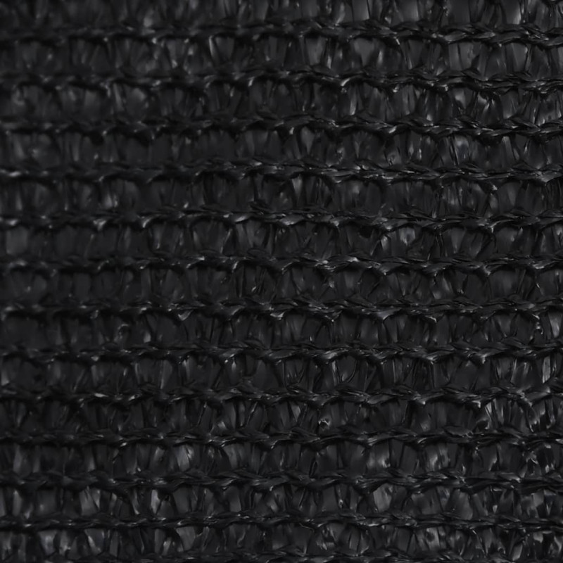 Żagiel przeciwsłoneczny, 160 g/m², czarny, 3x4 m, HDPE
