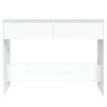 Stolik konsolowy, biały 100x35x76,5 cm, materiał drewnopochodny