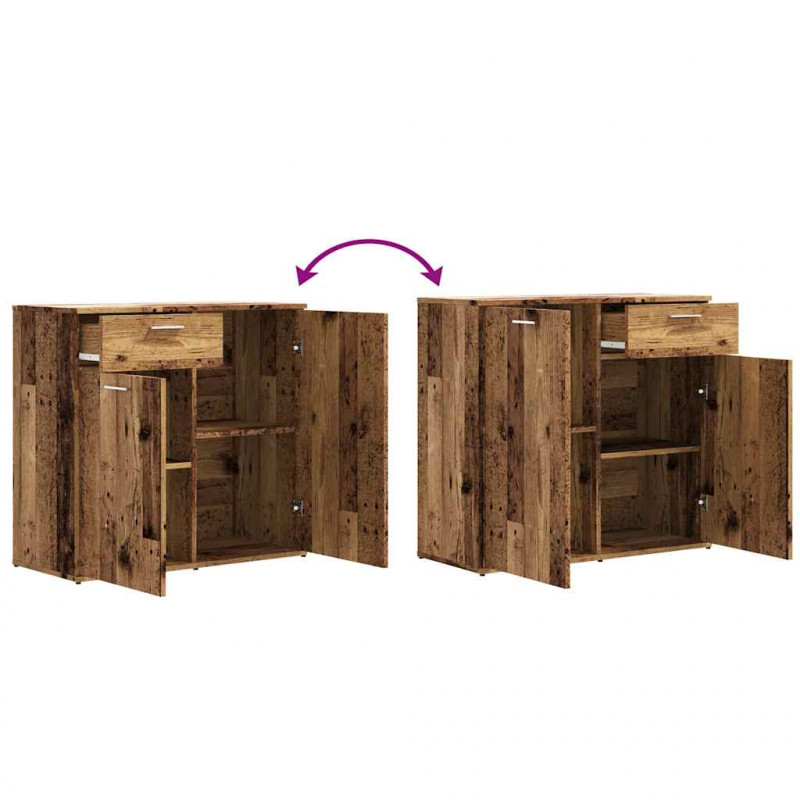 Szafka, stare drewno, 80x36x75 cm, materiał drewnopochodny