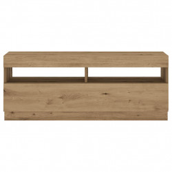 Szafka pod TV z oświetleniem LED, dąb artisan, 100x35x40 cm