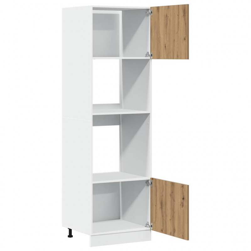 Szafka na mikrofalówkę, dąb artisan, 60x57x207 cm