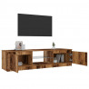 Szafka pod TV z oświetleniem LED, stare drewno, 140x40x35,5 cm