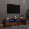 Szafki z LED, 2 szt., stare drewno, materiał drewnopochodny