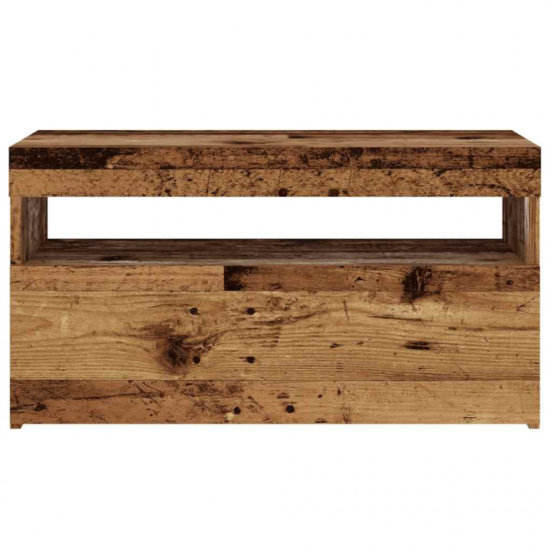 Szafki z LED, 2 szt., stare drewno, materiał drewnopochodny