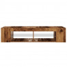 Szafka pod TV z oświetleniem LED, stare drewno, 135x39x30 cm