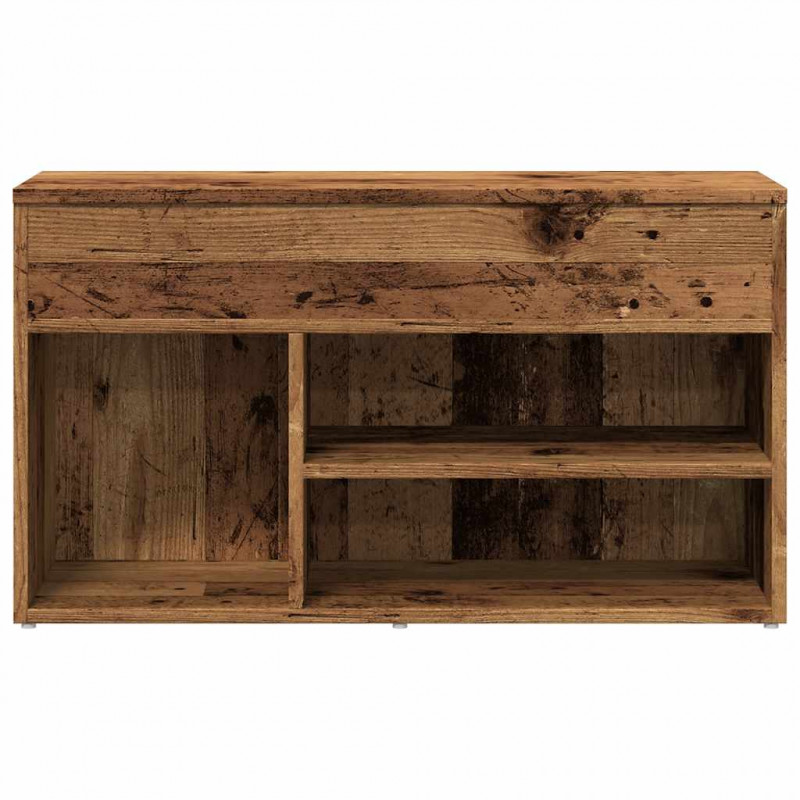 Ławka ze schowkiem na buty, stare drewno, 80x30x45 cm