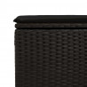 6-cz. zestaw mebli z poduszkami, czarny, polirattan i akacja
