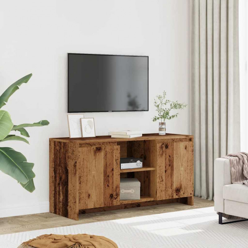 Szafka pod TV, stare drewno, 102x37,5x52,5 cm
