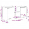 Szafka pod TV, stare drewno, 102x37,5x52,5 cm