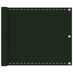 Parawan balkonowy, ciemnozielony, 75x300 cm, HDPE