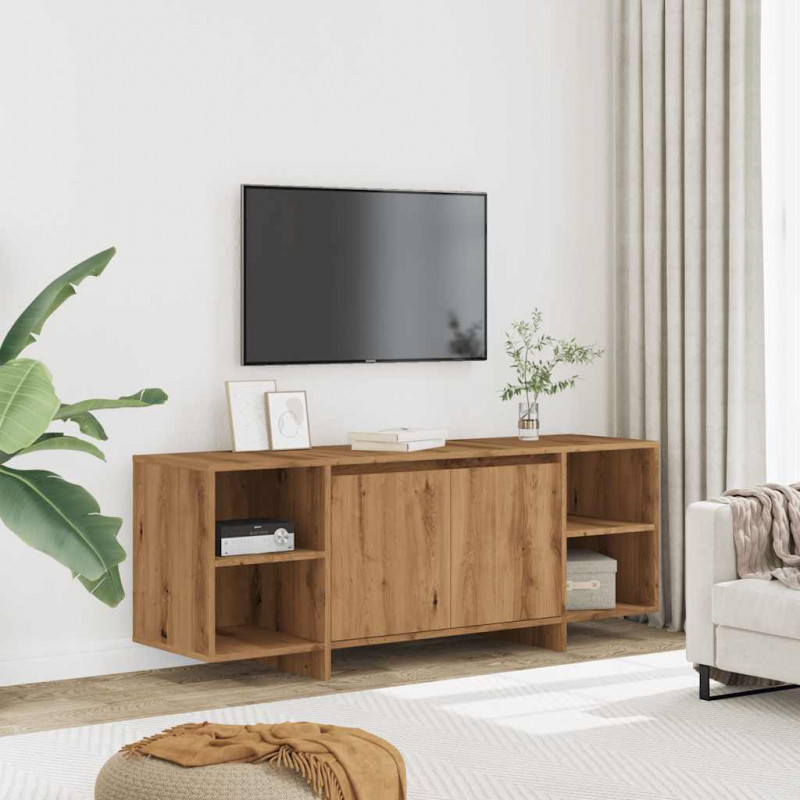 Szafka TV, dąb artisan, 130x35x50 cm, materiał drewnopochodny