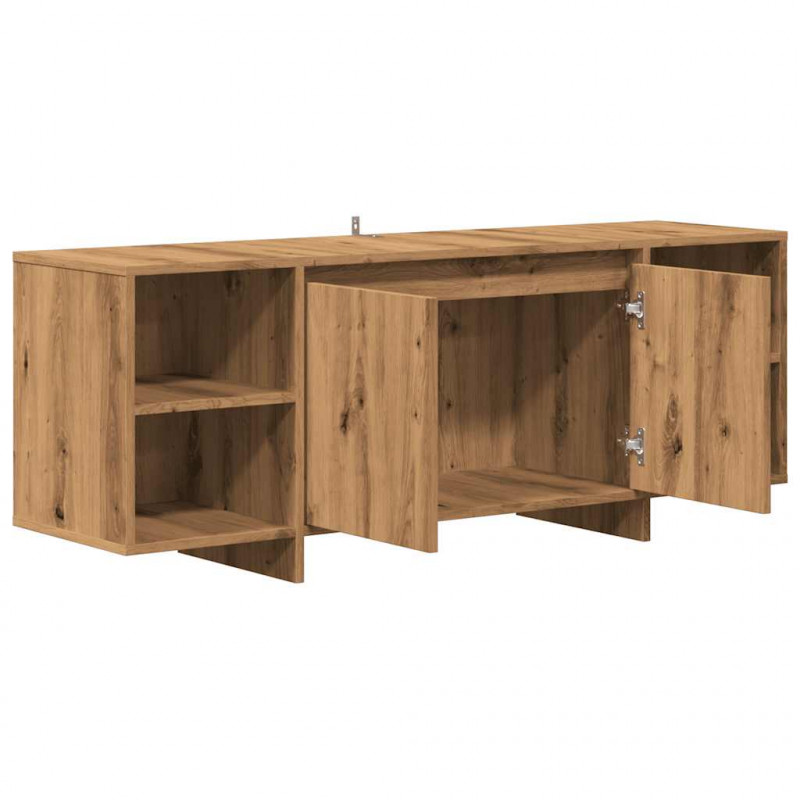 Szafka TV, dąb artisan, 130x35x50 cm, materiał drewnopochodny