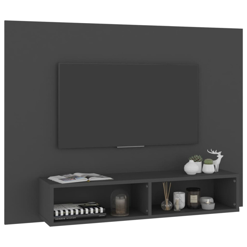 Wisząca szafka pod TV, szara, 120 x 23,5 x 90 cm