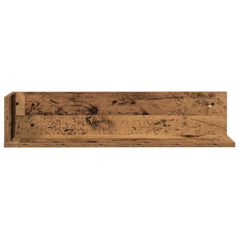 Półki ścienne, 2 szt., stare drewno, 75x16,5x16,5 cm
