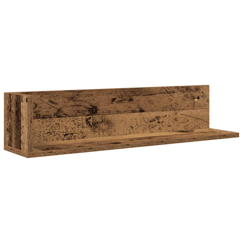 Półki ścienne, 2 szt., stare drewno, 75x16,5x16,5 cm