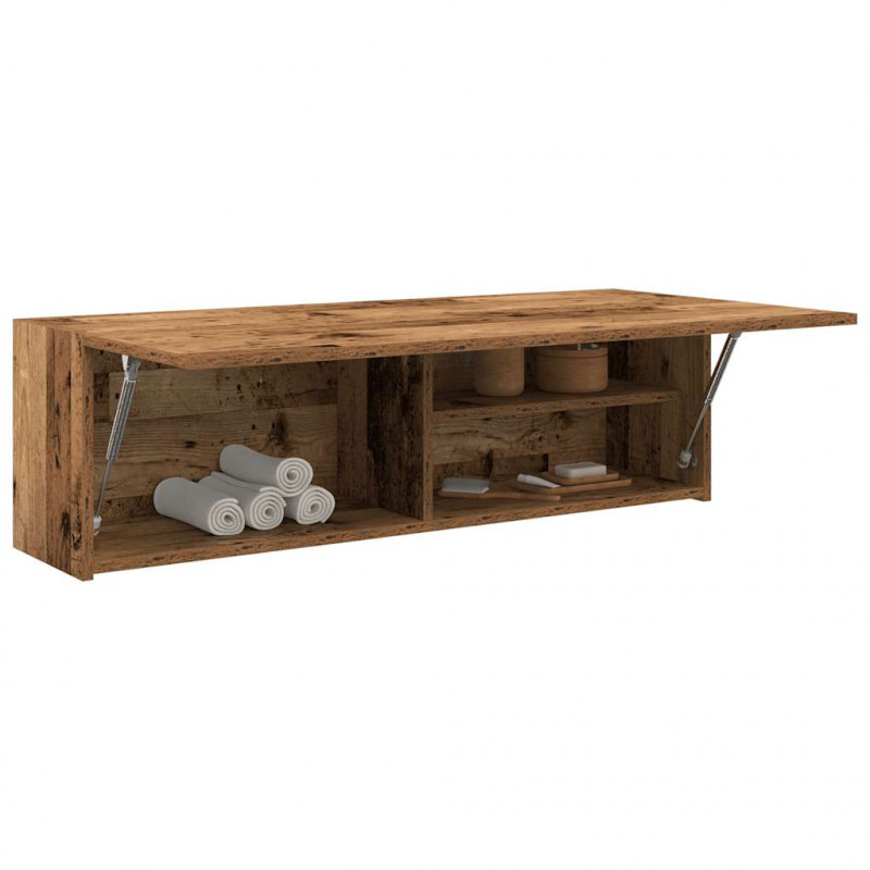 Wisząca szafka łazienkowa, stare drewno, 100x25x30 cm