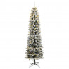 Sztuczna choinka z 300 lampkami LED, ośnieżona, 180 cm