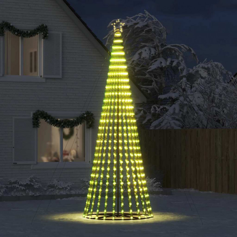Stożkowa choinka z lampek, 1028 ciepłych białych LED, 403 cm