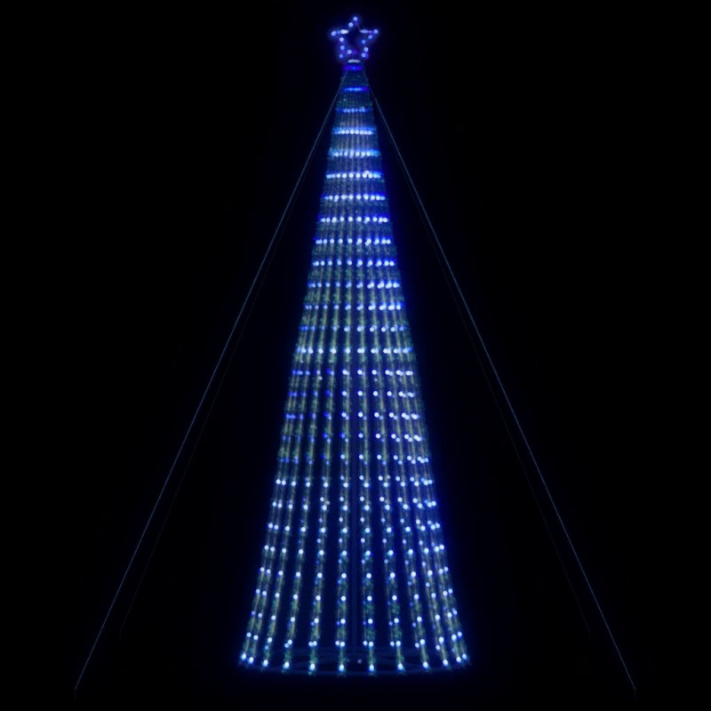 Stożkowa choinka z lampek, 1028 niebieskich LED, 403 cm