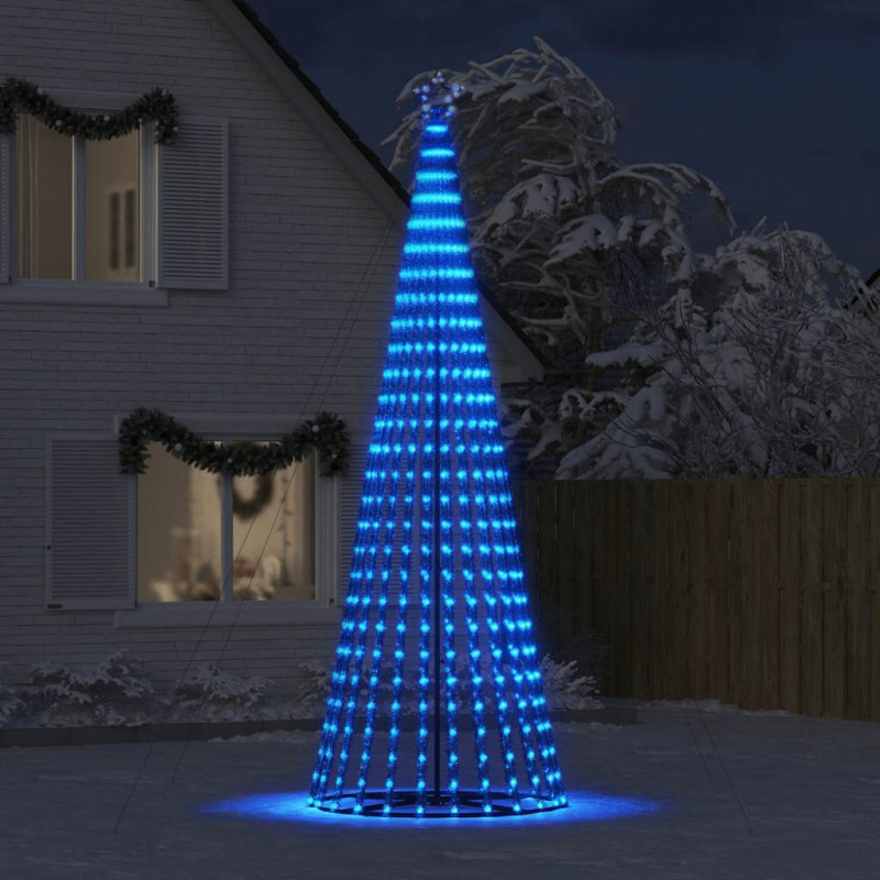 Stożkowa choinka z lampek, 1028 niebieskich LED, 403 cm