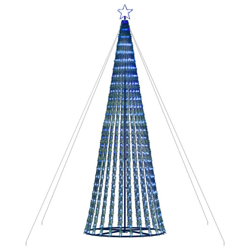 Stożkowa choinka z lampek, 1028 niebieskich LED, 403 cm