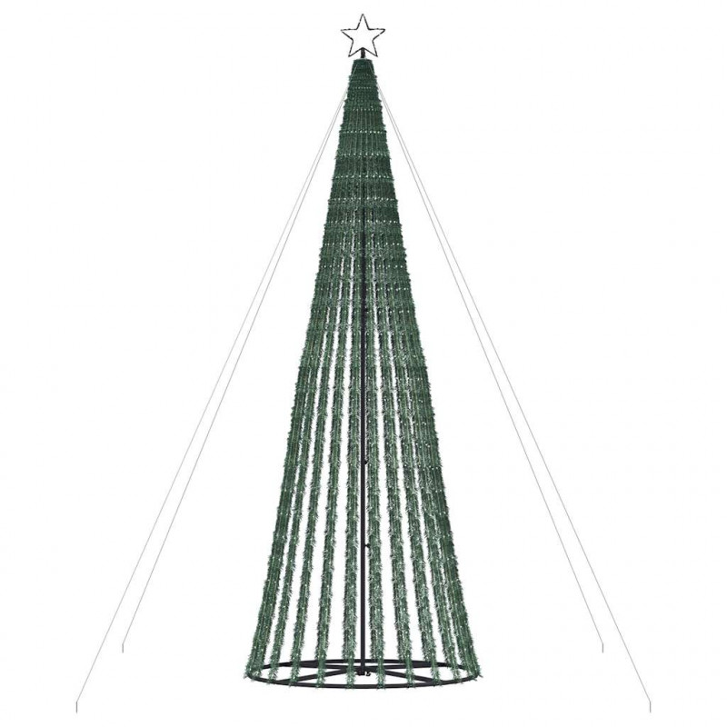 Stożkowa choinka z lampek, 1028 niebieskich LED, 403 cm