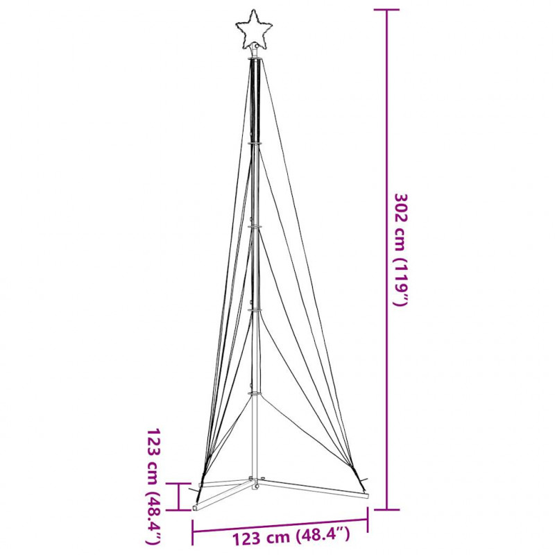Lampki choinkowe, 525 ciepłych białych LED, 302 cm