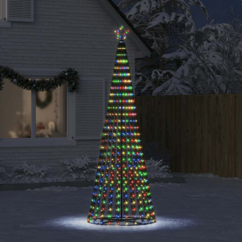 Stożkowa choinka z lampek, 475 kolorowych LED, 247 cm