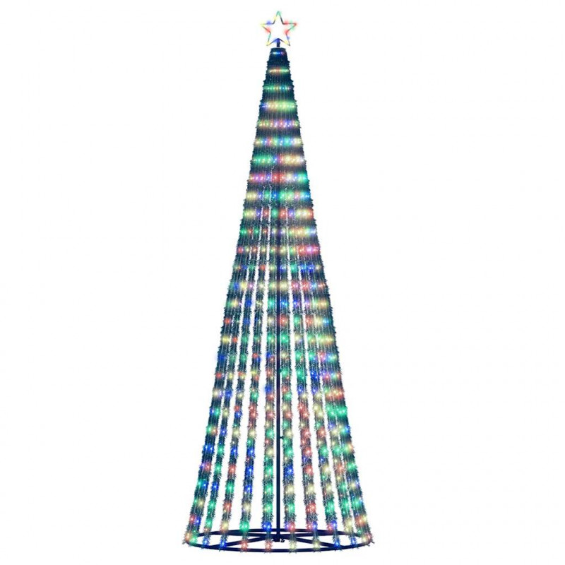 Stożkowa choinka z lampek, 475 kolorowych LED, 247 cm