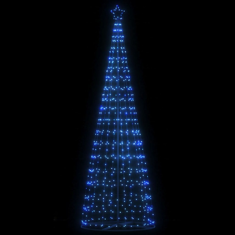 Stożkowa choinka z lampek, 550 niebieskich LED, 304 cm