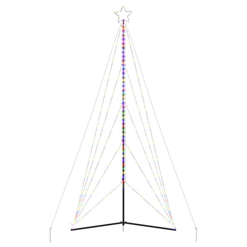 Lampki choinkowe, 615 kolorowych LED, 404,5 cm