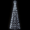 Stożkowa choinka z lampek, 200 zimnych białych LED, 182 cm