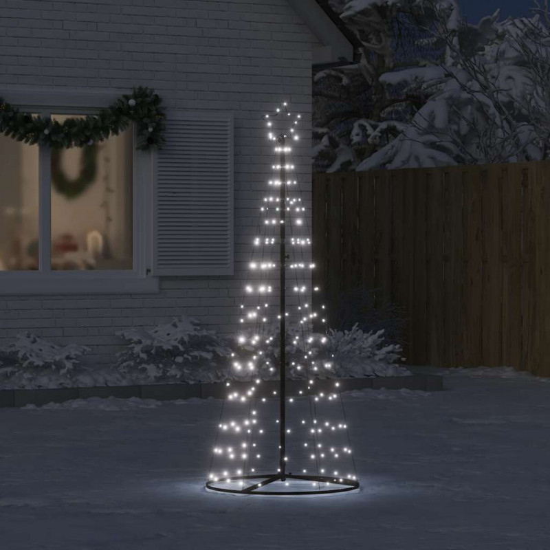 Stożkowa choinka z lampek, 200 zimnych białych LED, 182 cm