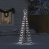 Stożkowa choinka z lampek, 200 zimnych białych LED, 182 cm