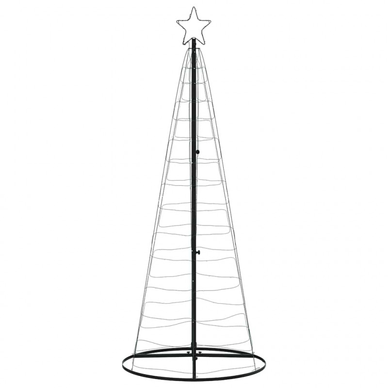 Stożkowa choinka z lampek, 200 zimnych białych LED, 182 cm