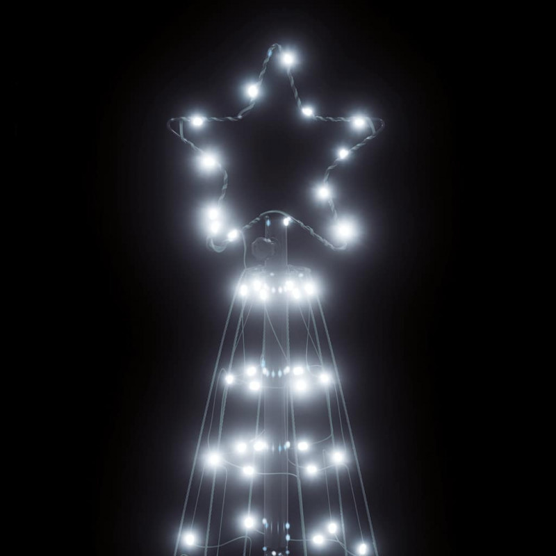Stożkowa choinka z lampek, 200 zimnych białych LED, 182 cm
